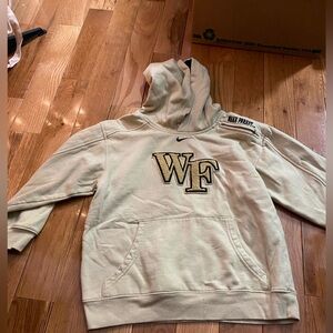 Kids | wake forest Nike Cream and Gold embroidered Sweatshirt
